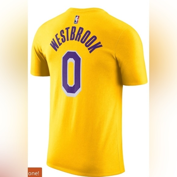 NWT Los Angeles Lakers Nike Name & Number Icon T-shirt - Russell Westbrook Mens - Picture 2 of 4